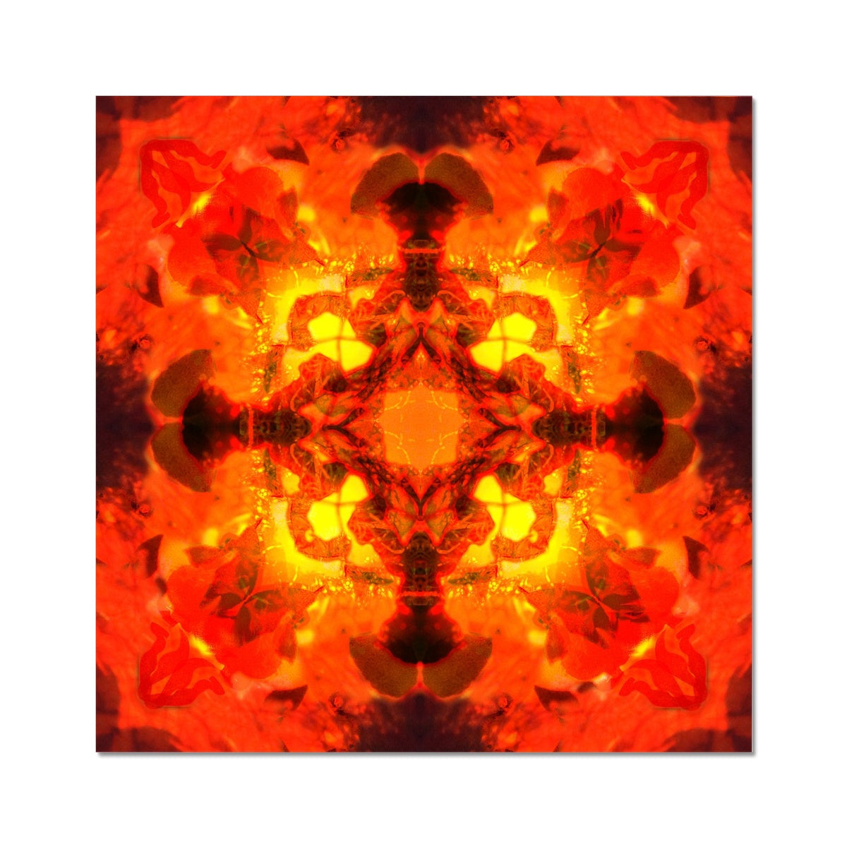 Fire Elemental Mandala Wall Art Poster