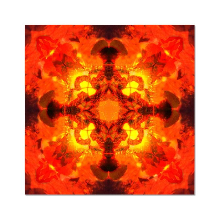Fire Elemental Mandala Wall Art Poster