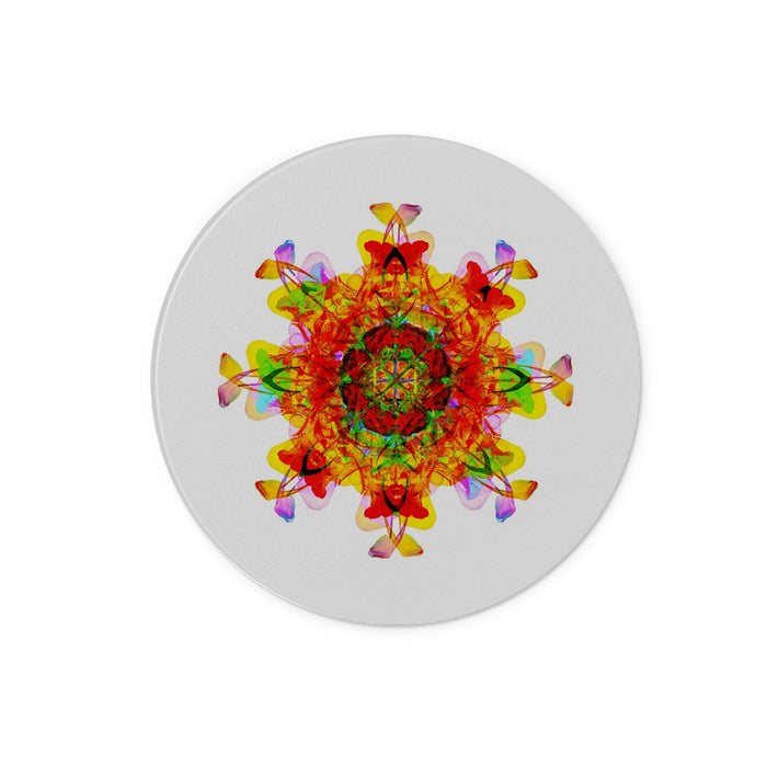Creative Nurturing Mandala Glass Chopping Board