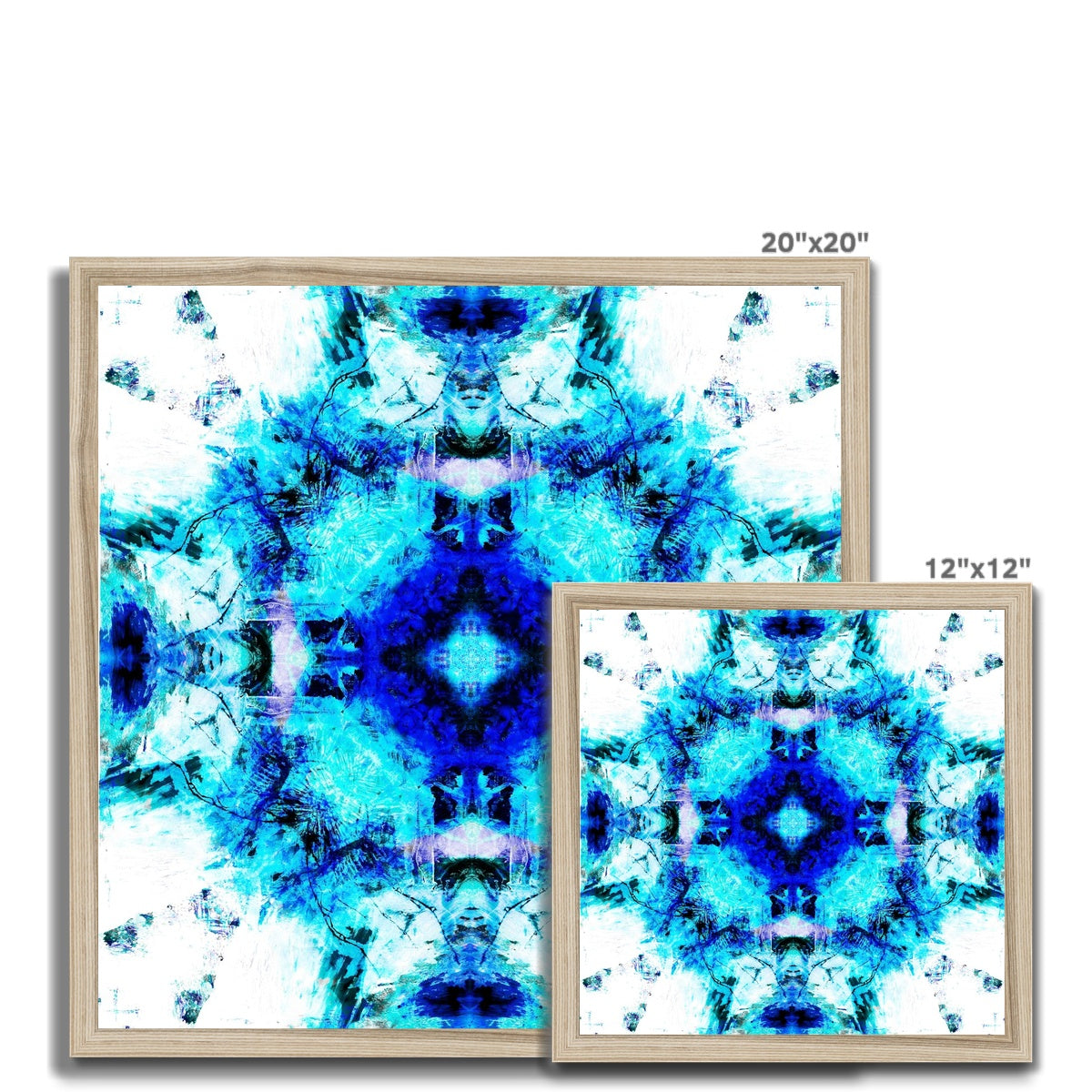 Water Elemental Mandala Framed Print