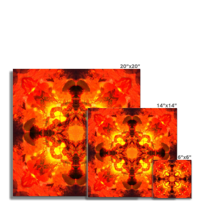 Fire Elemental Mandala Wall Art Poster
