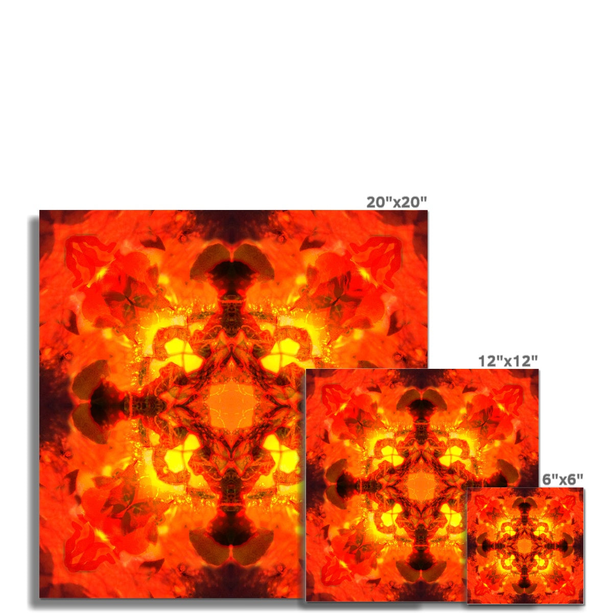 Fire Elemental Mandala Hahnemühle Photo Rag Print