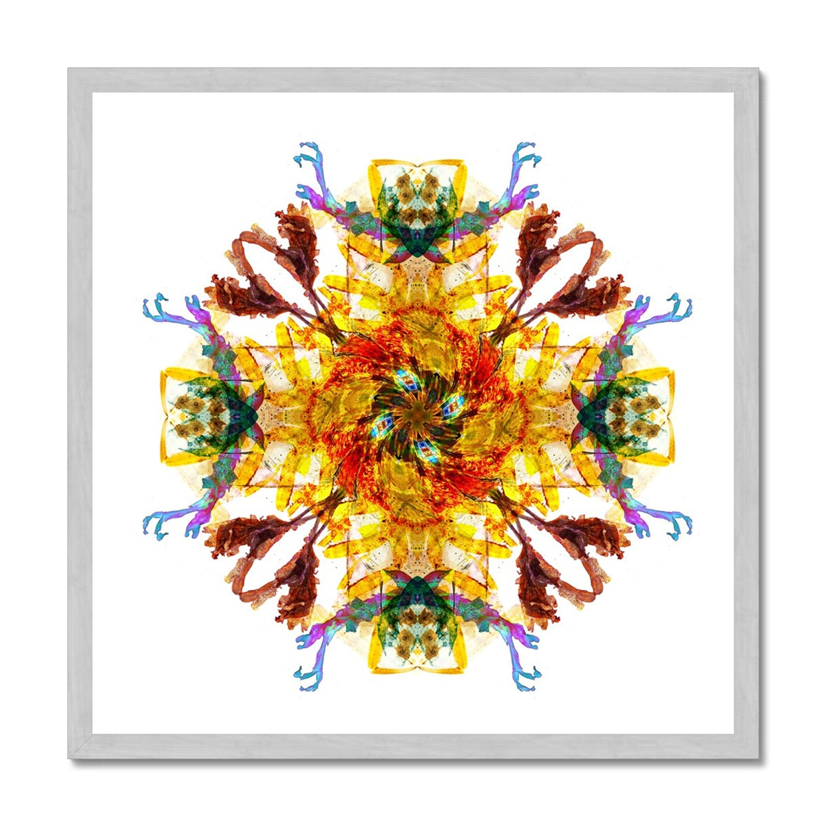 Ancient Wisdom Mandala Antique Framed Print