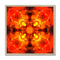 Fire Elemental Mandala Framed Print