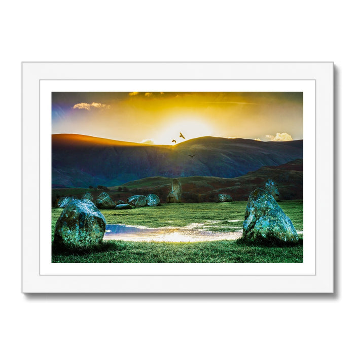 Crows over Castlerigg Framed Print