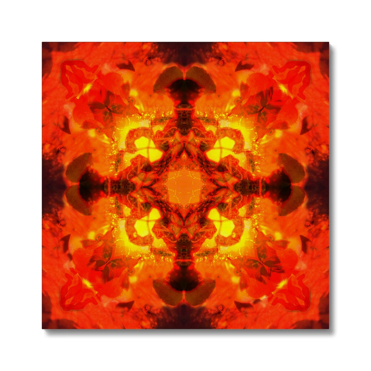 Fire Elemental Mandala Canvas