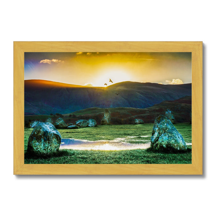 Crows over Castlerigg Antique Framed Print