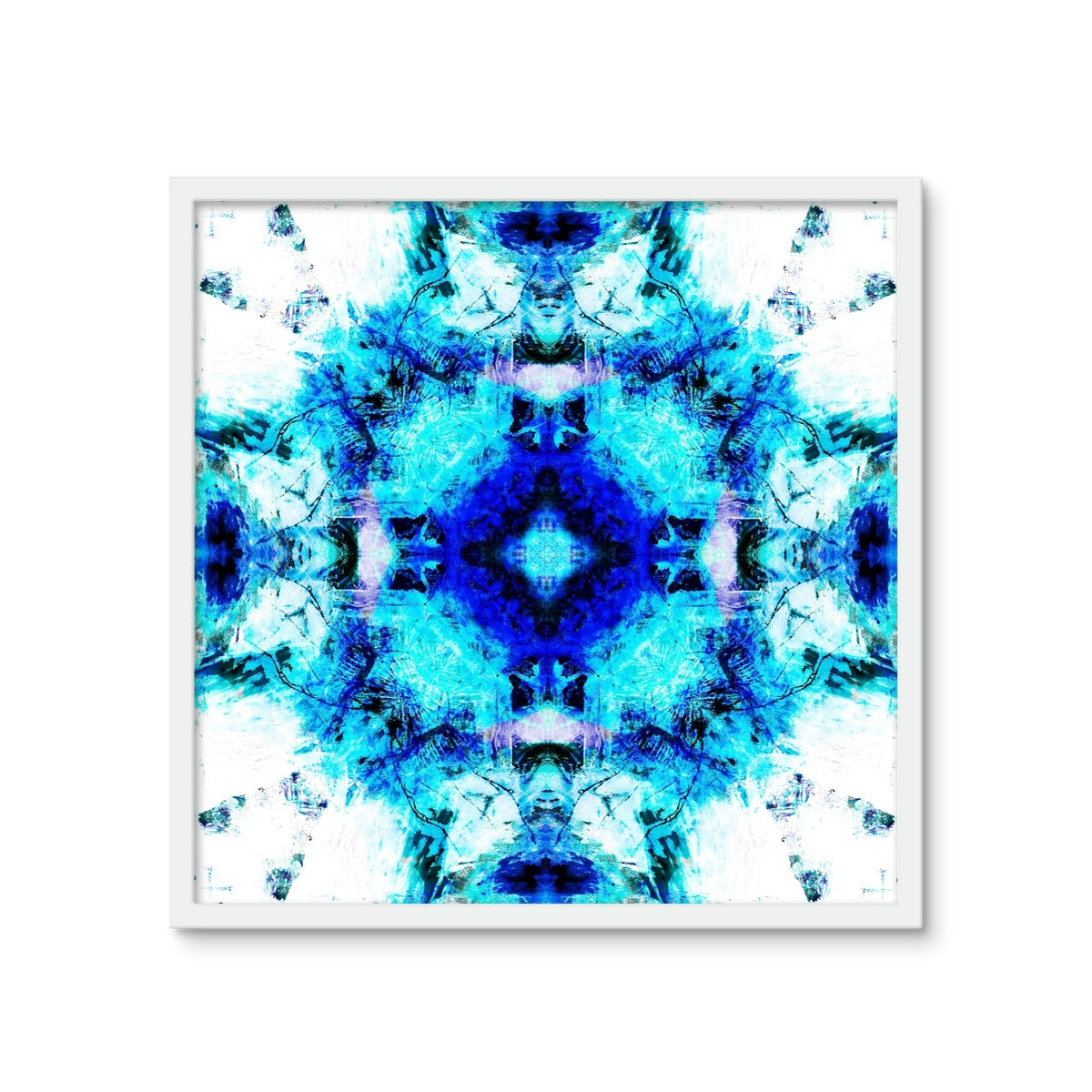 Water Elemental Mandala Framed Photo Tile