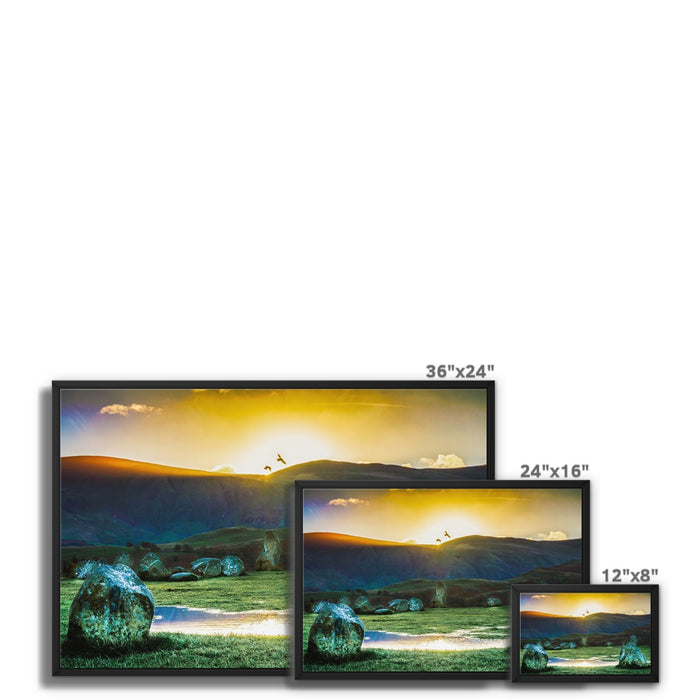 Crows over Castlerigg Framed Canvas