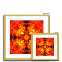 Fire Elemental Mandala Antique Framed & Mounted Print