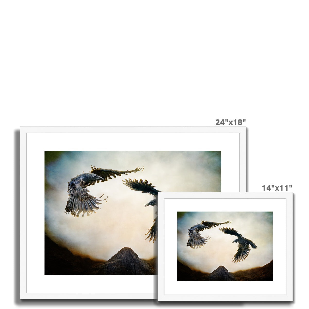 Odin's Ravens Framed & Mounted Print