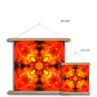 Fire Elemental Mandala Fine Art Print with Hanger