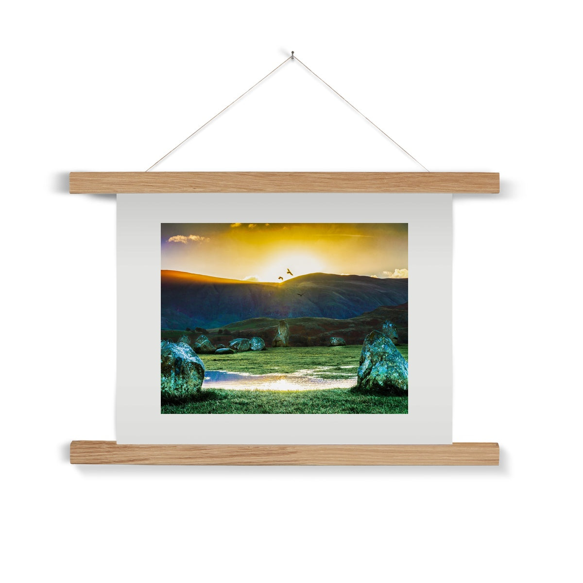 Crows over Castlerigg Fine Art Print with Hanger