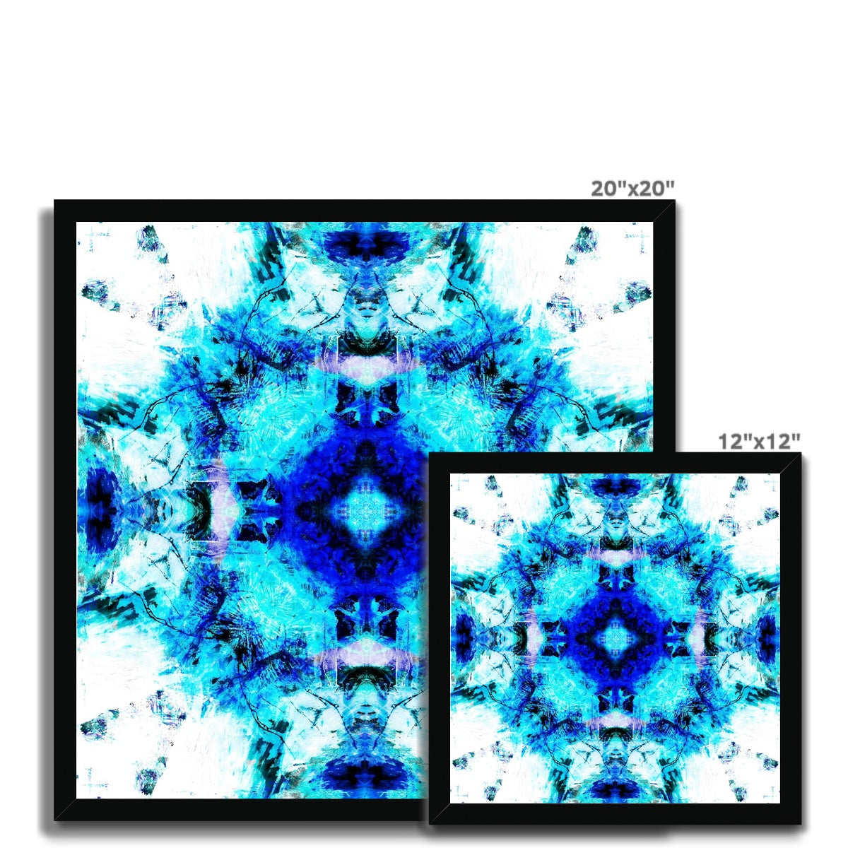 Water Elemental Mandala Framed Print