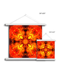 Fire Elemental Mandala Fine Art Print with Hanger