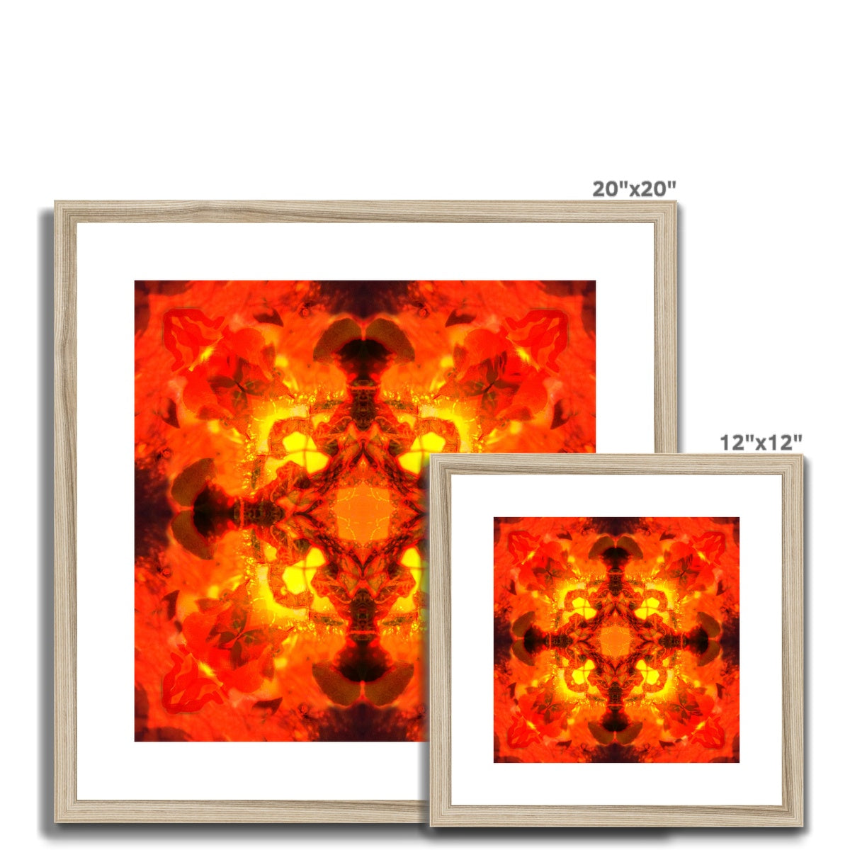 Fire Elemental Mandala Framed & Mounted Print