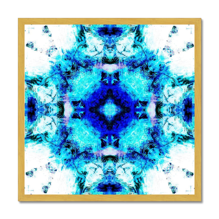 Water Elemental Mandala Antique Framed Print