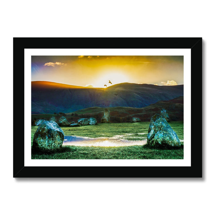 Crows over Castlerigg Framed Print