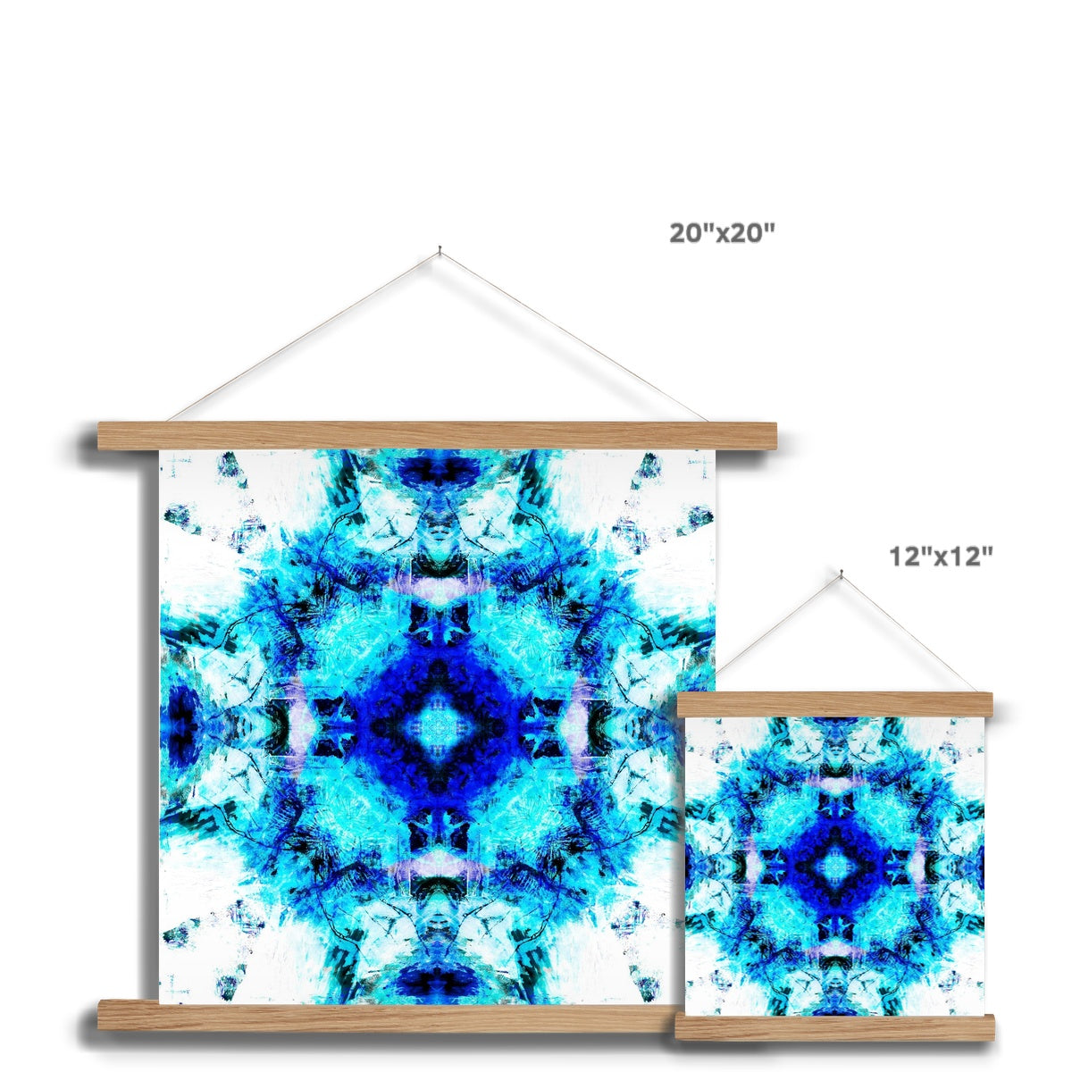 Water Elemental Mandala Fine Art Print with Hanger