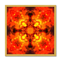 Fire Elemental Mandala Antique Framed Print