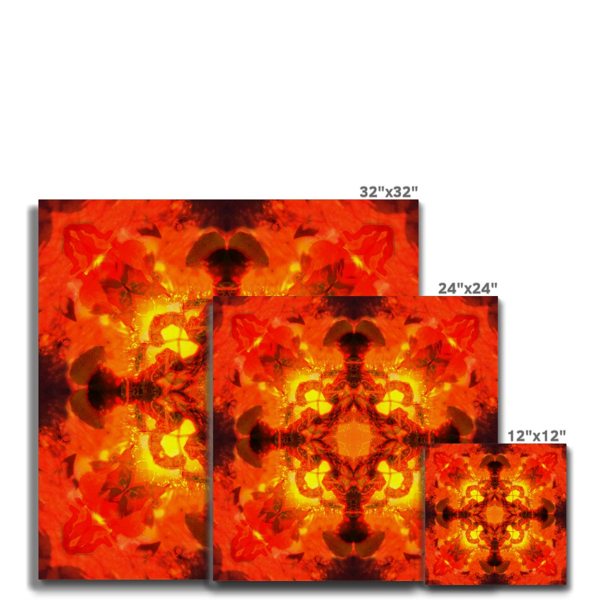 Fire Elemental Mandala Canvas