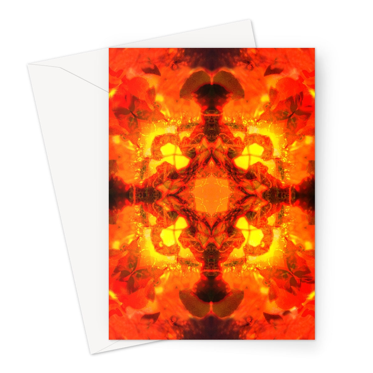 Fire Elemental Mandala Greeting Card