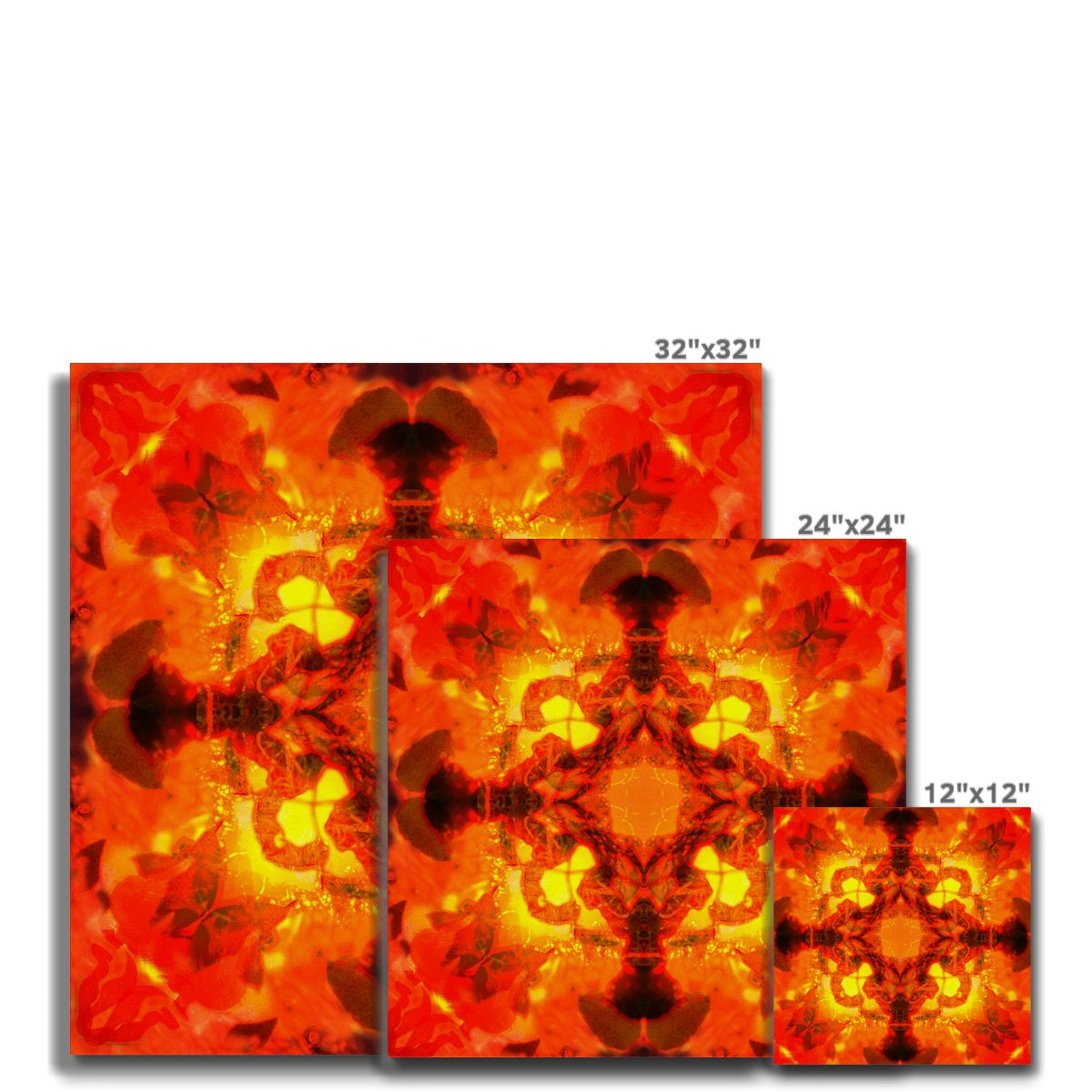 Fire Elemental Mandala Canvas