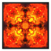 Fire Elemental Mandala Framed Canvas