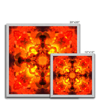 Fire Elemental Mandala Antique Framed Print