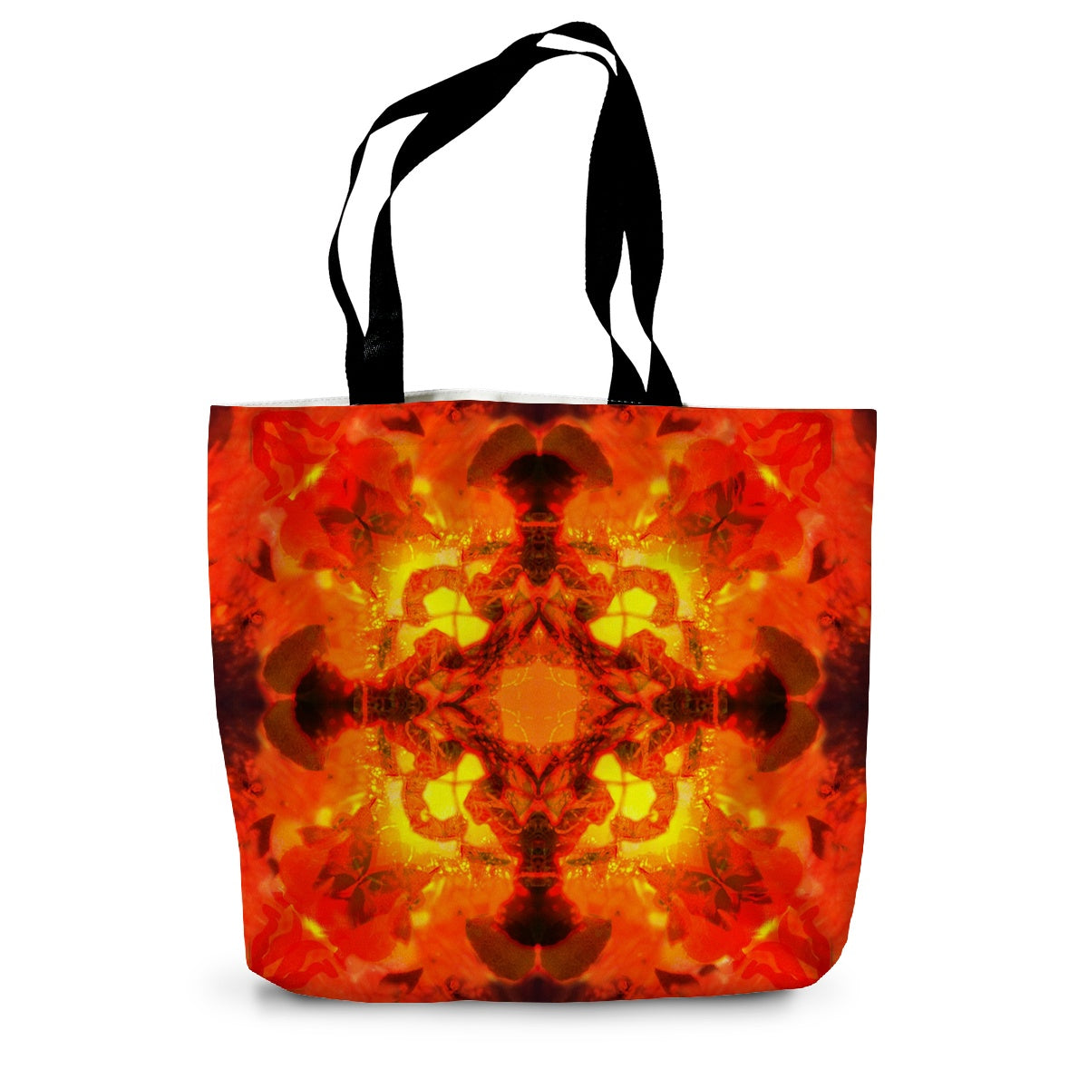 Fire Elemental Mandala Canvas Tote Bag