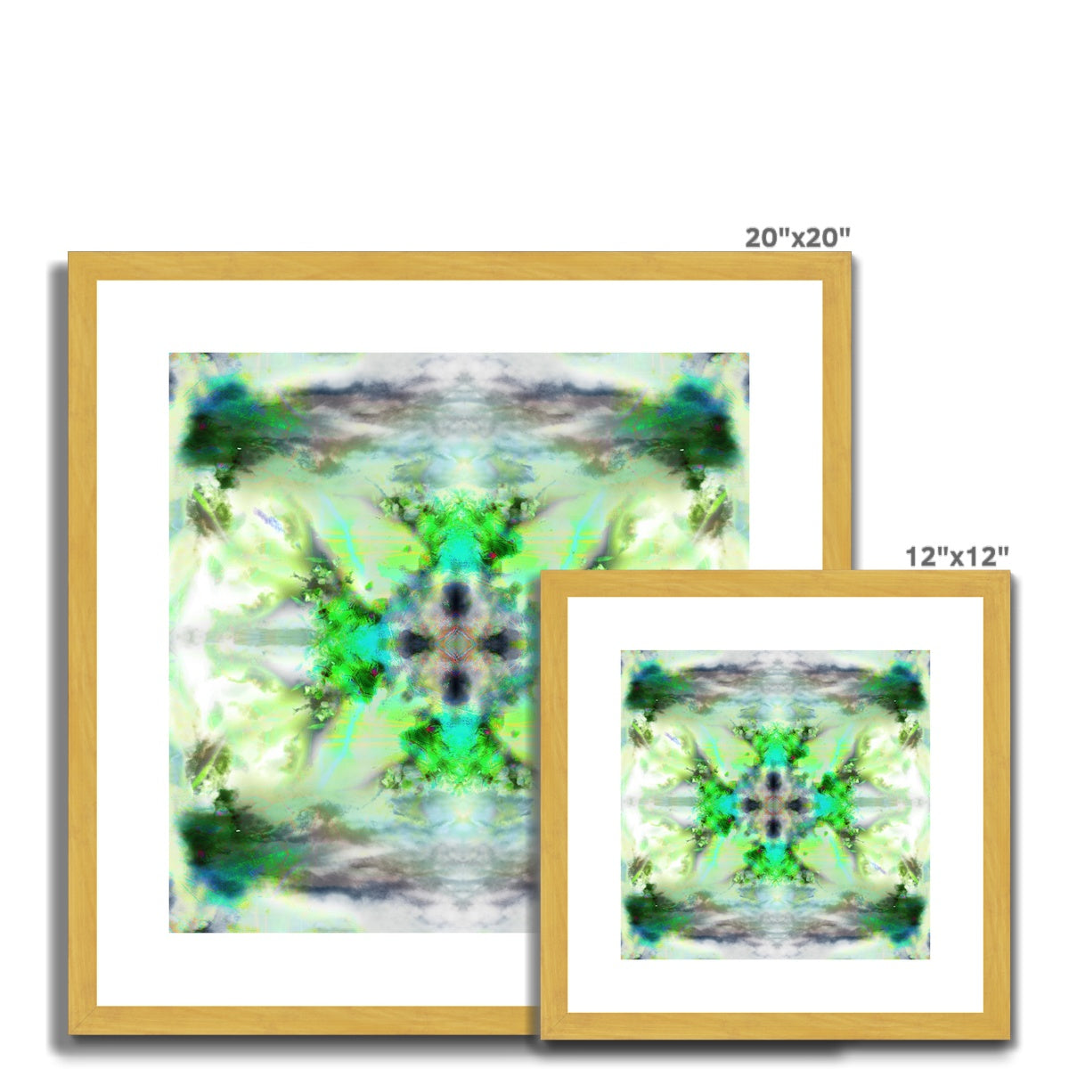 Air Elemental Mandala Antique Framed & Mounted Print