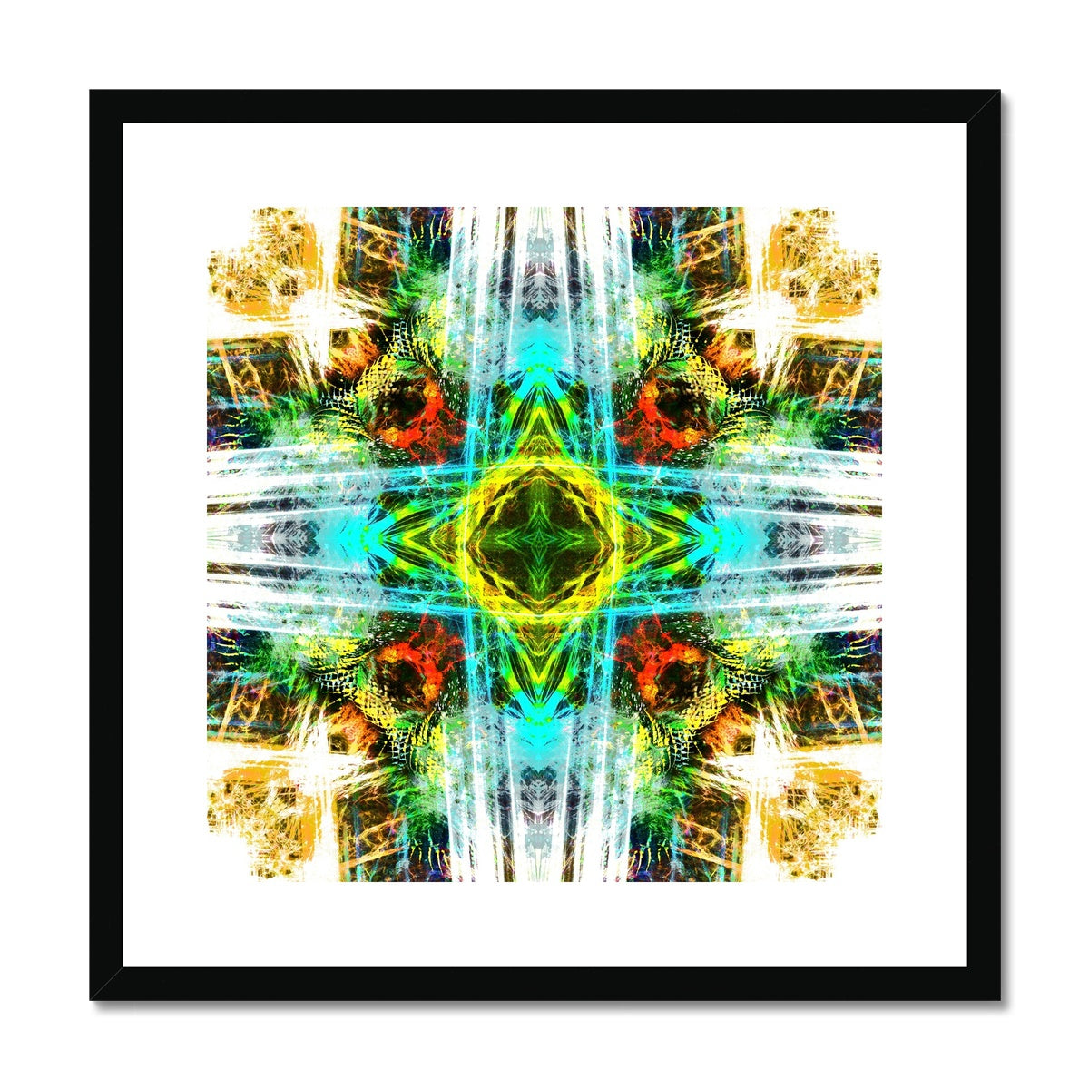 Earth Elemental Mandala Framed & Mounted Print