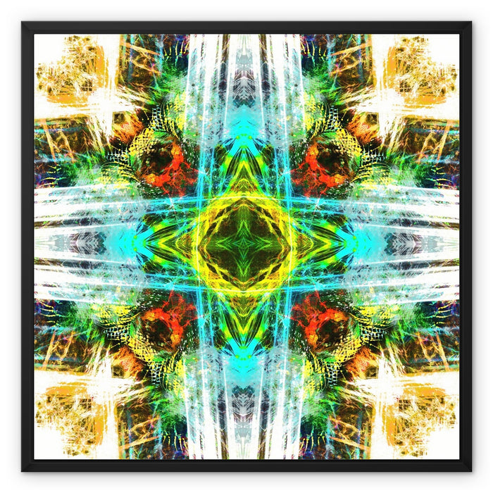 Earth Elemental Mandala Framed Canvas