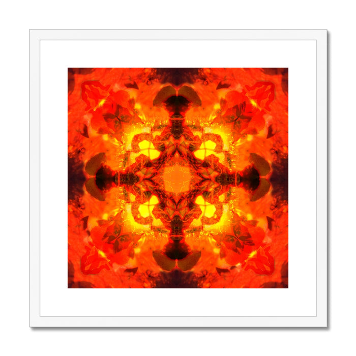 Fire Elemental Mandala Framed & Mounted Print