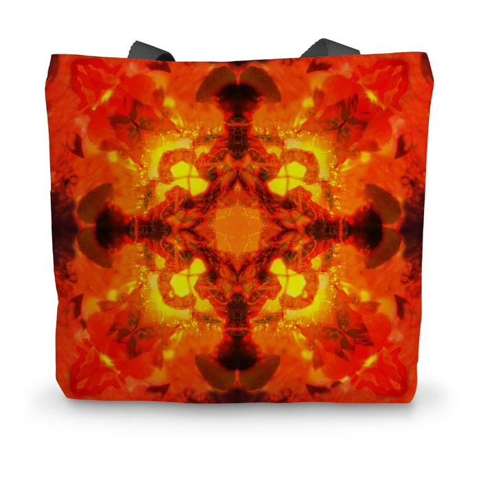 Fire Elemental Mandala Canvas Tote Bag