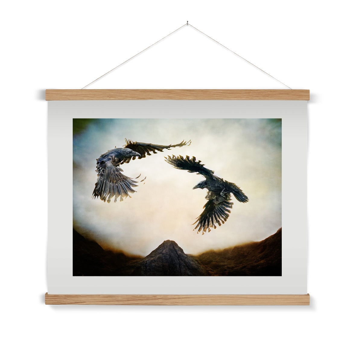 Odin's Ravens Fine Art Print with Hanger