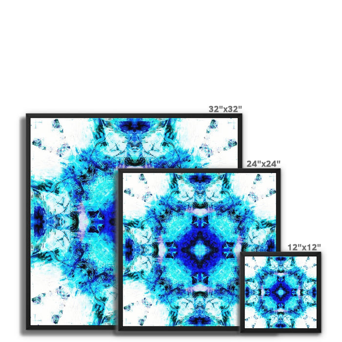 Water Elemental Mandala Framed Canvas