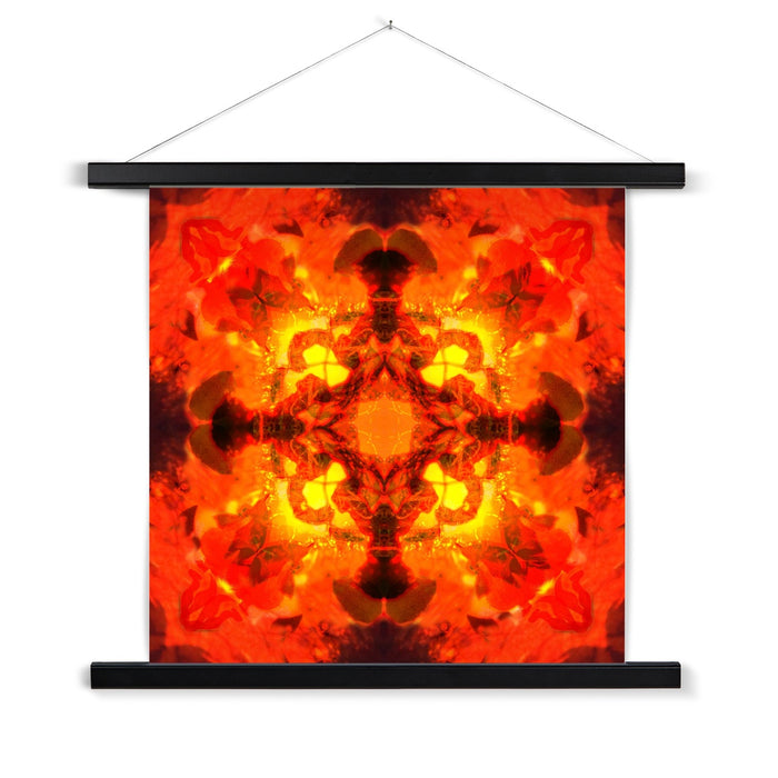 Fire Elemental Mandala Fine Art Print with Hanger