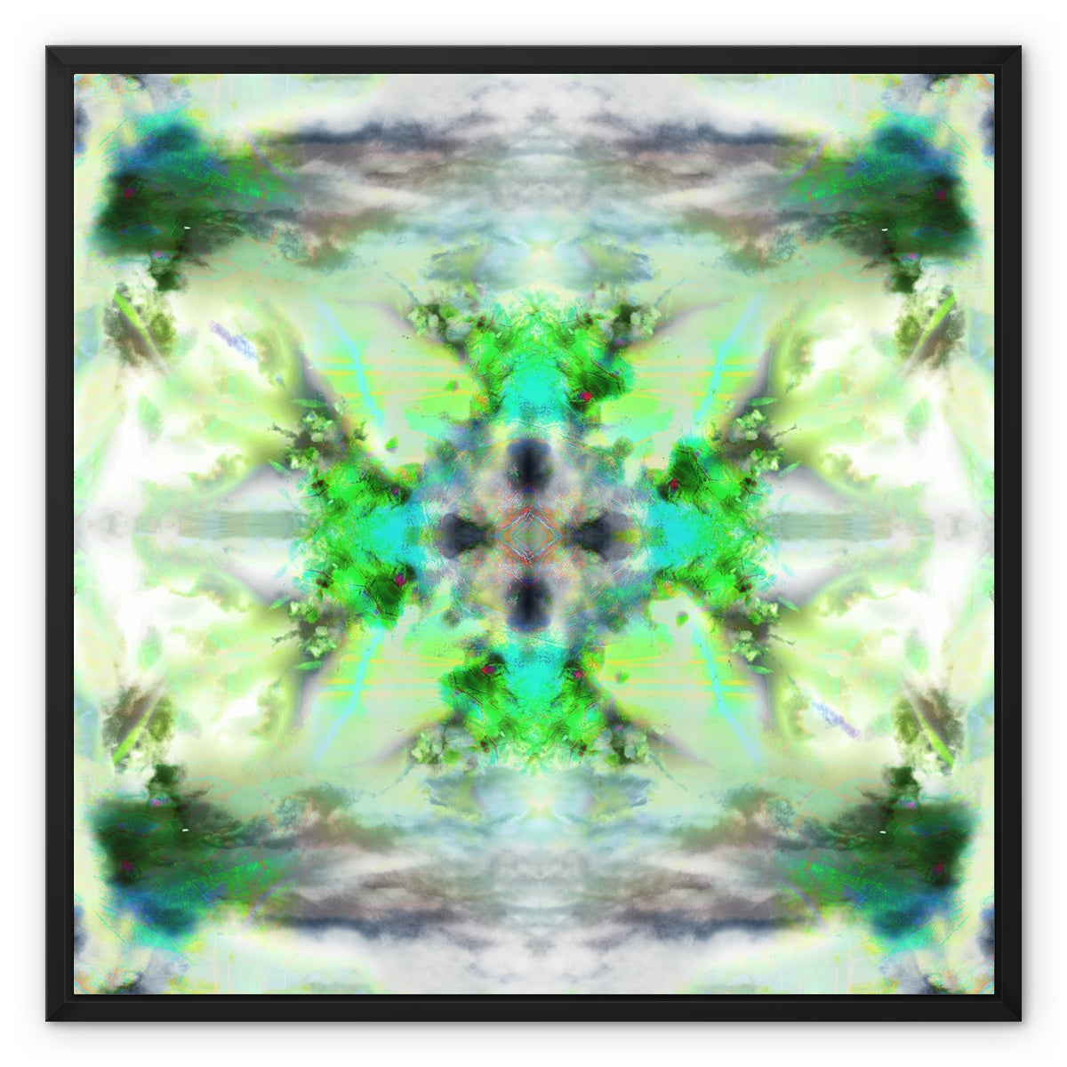 Air Elemental Mandala Framed Canvas