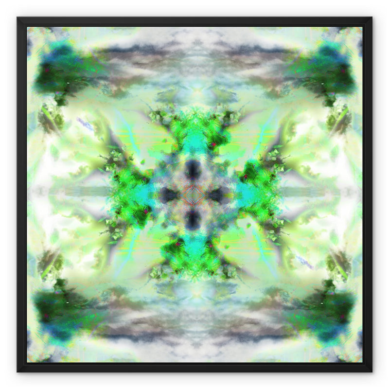 Air Elemental Mandala Framed Canvas