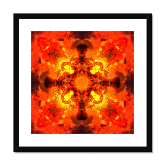 Fire Elemental Mandala Framed & Mounted Print