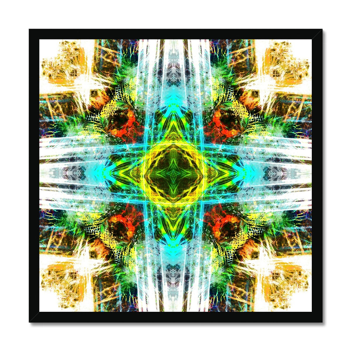 Earth Elemental Mandala Budget Framed Poster