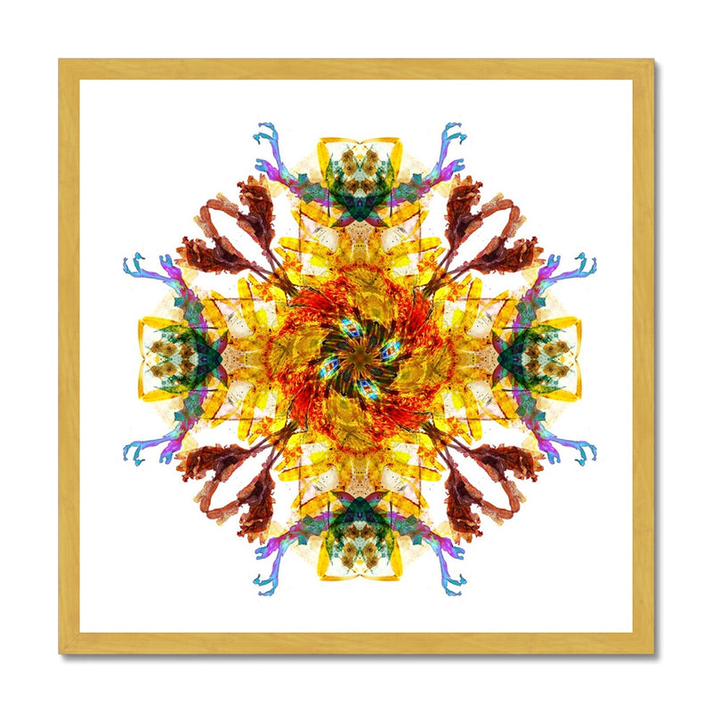 Ancient Wisdom Mandala Antique Framed Print