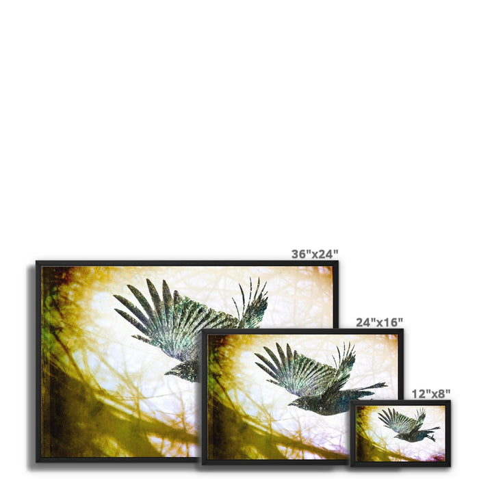 Woodland Crow Framed Canvas