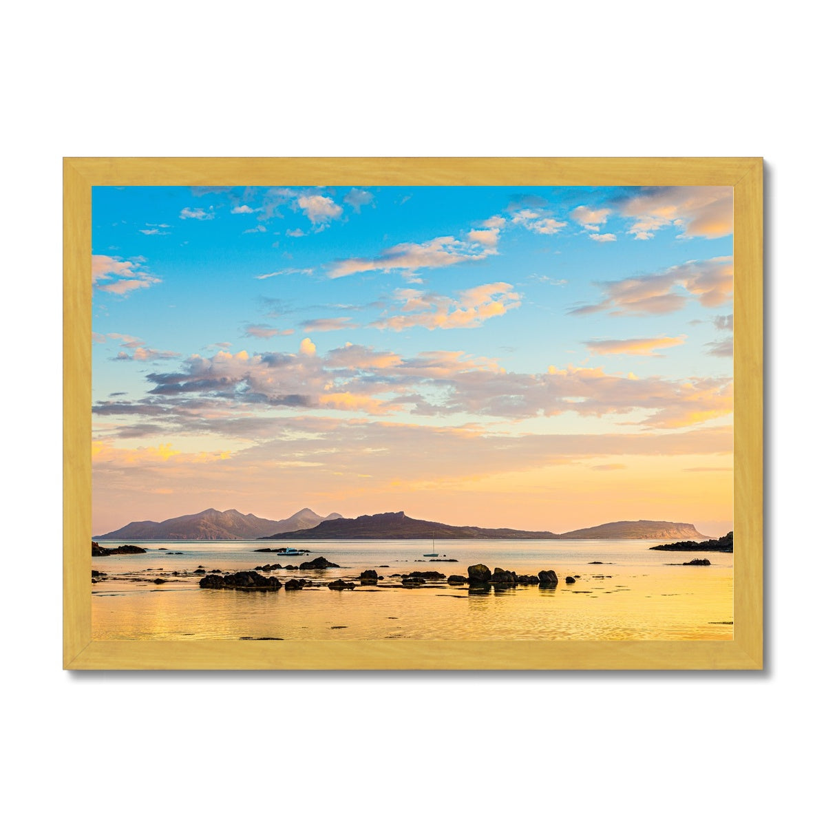 Dawn over the Inner Hebrides Antique Framed Print
