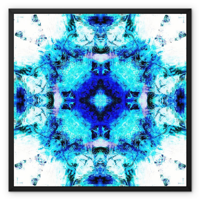 Water Elemental Mandala Framed Canvas