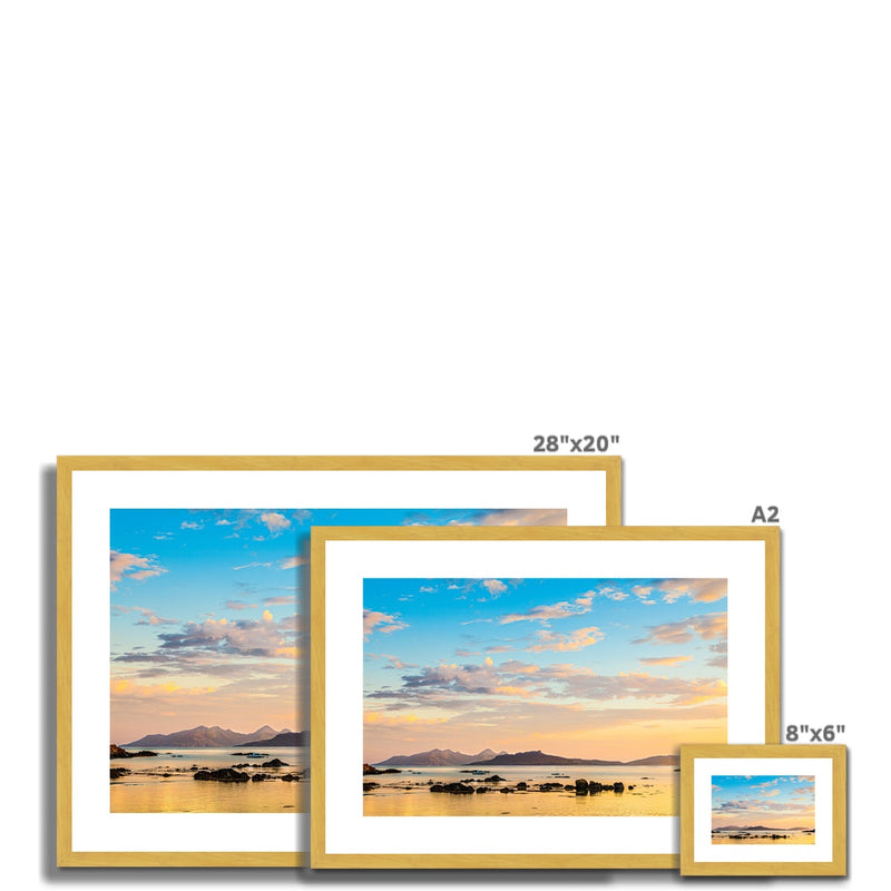 Dawn over the Inner Hebrides Antique Framed & Mounted Print