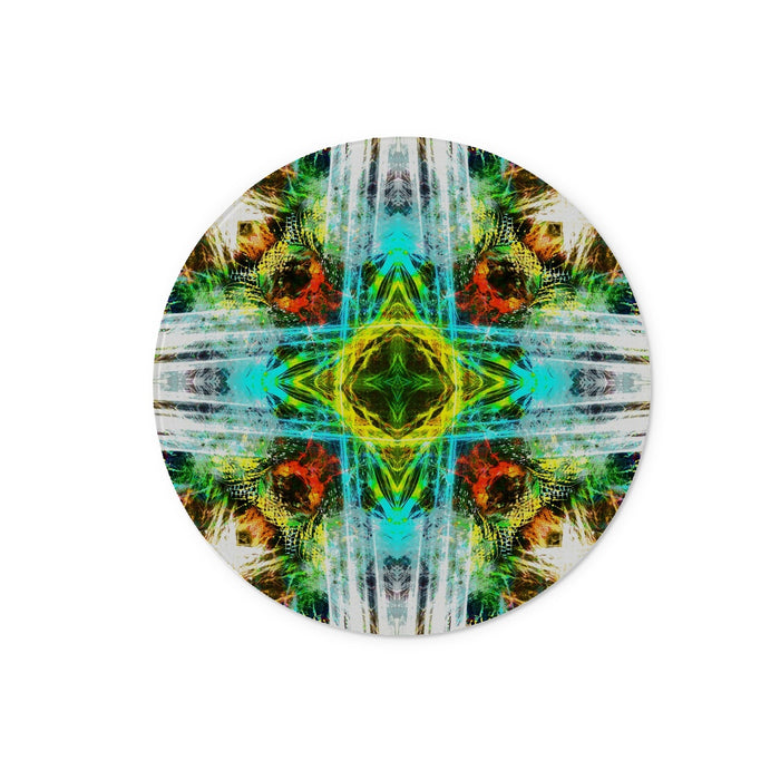 Earth Elemental Mandala Glass Chopping Board