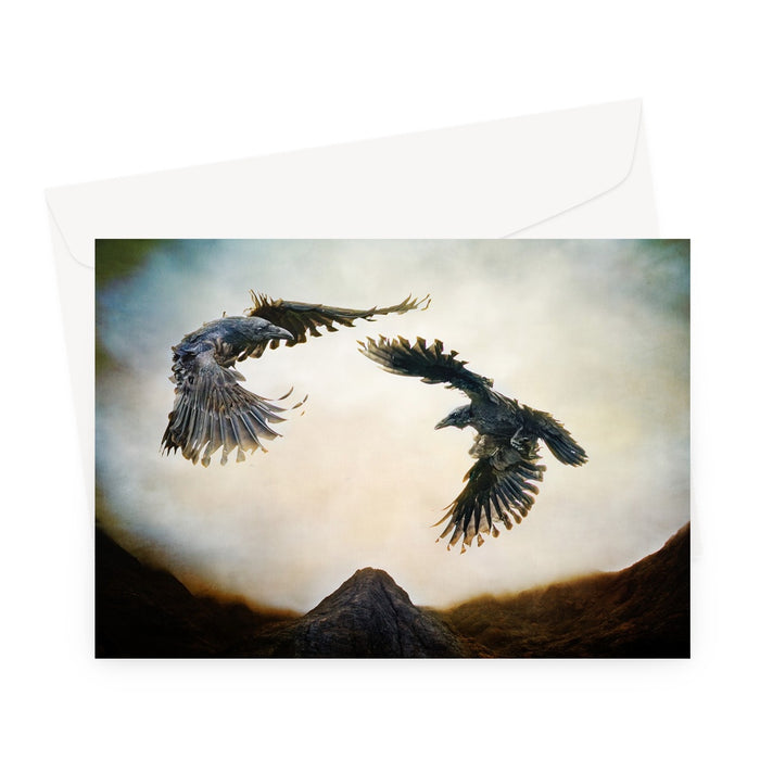 Odin's Ravens Greeting Card