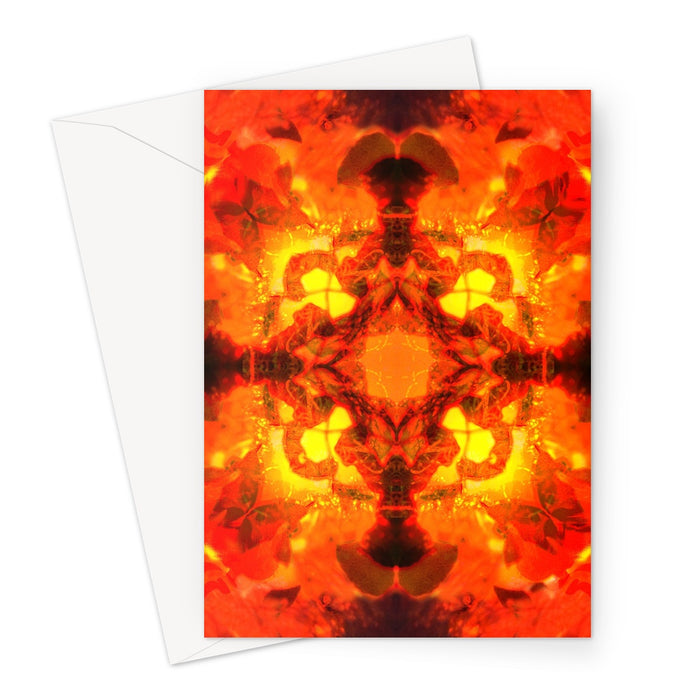 Fire Elemental Mandala Greeting Card